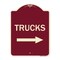 Signmission Trucks Trucks With Right Arrow Heavy-Gauge Aluminum Architectural Sign, 24" x 18", BU-1824-22780 A-DES-BU-1824-22780 - alternate 1